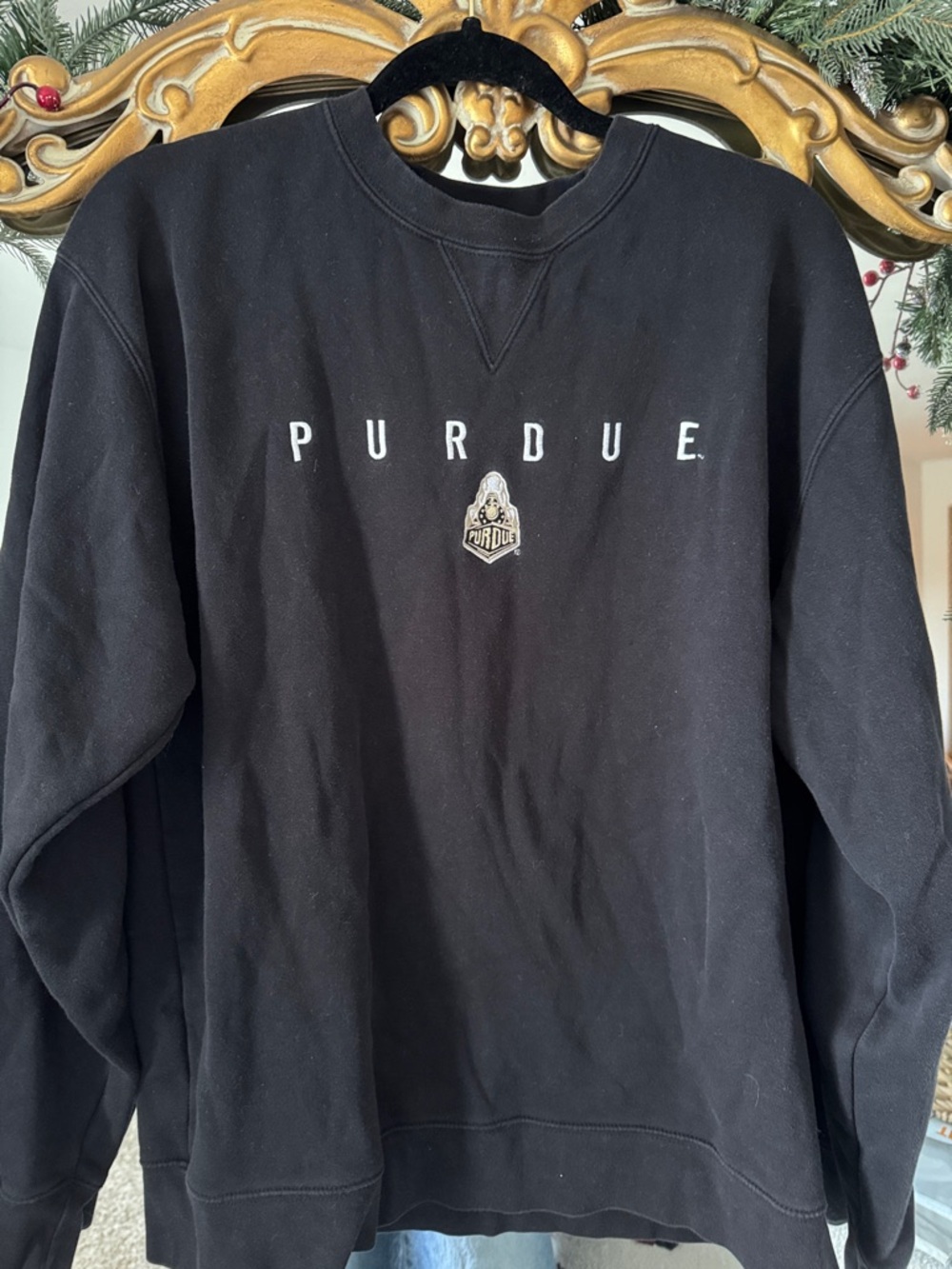 Black Purdue Crewneck Sweatshirt